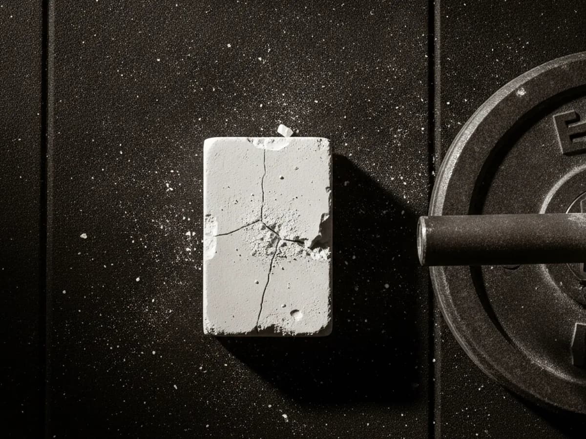 Kreideblock auf der Plattform